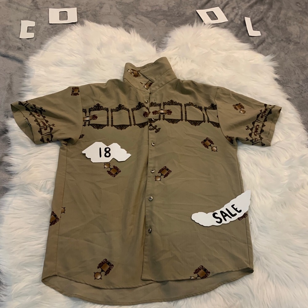 Men's Button Down - Tribal Print